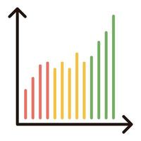 icône d'augmentation, adaptée à un large éventail de projets créatifs numériques. heureux de créer. vecteur