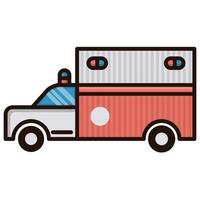 icône d'ambulance, adaptée à un large éventail de projets créatifs numériques. heureux de créer. vecteur