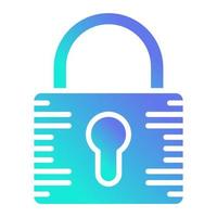 icône de cadenas de sécurité, adaptée à un large éventail de projets créatifs numériques. heureux de créer. vecteur