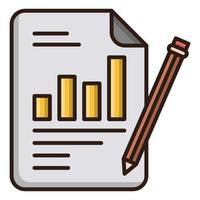 icône de rapport annuel, adaptée à un large éventail de projets créatifs numériques. heureux de créer. vecteur