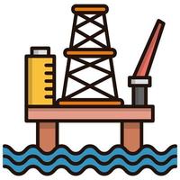 icône de plate-forme pétrolière, adaptée à un large éventail de projets créatifs numériques. heureux de créer. vecteur