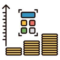 icône de dépenses, adaptée à un large éventail de projets créatifs numériques. heureux de créer. vecteur