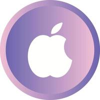 belle icône de glyphe de vecteur de logo de pomme