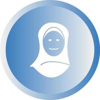 icône de vecteur de glyphe de belle femme musulmane