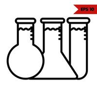 illustration de l'icône de la ligne de laboratoire vecteur