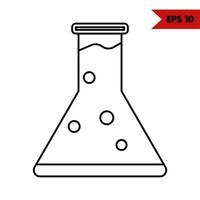 illustration de l'icône de la ligne de laboratoire vecteur