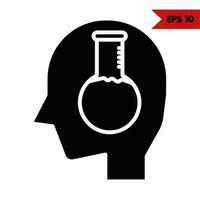 illustration de l'icône de glyphe de science intelligente vecteur