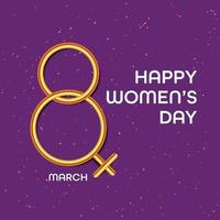 8 mars concept d'illustration vectorielle de la journée internationale de la femme. vecteur