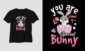 vous êtes un modèle de tshirt lapin spécial vecteur