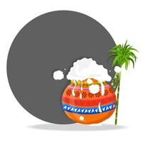 joyeux festival des récoltes de vacances pongal en inde du sud. peut être utilisé pour la publicité, l'offre, la bannière, la conception d'affiches vecteur