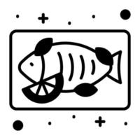 conception de vecteur de poisson cuit à la vapeur, nourriture saine