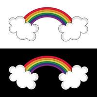 modèle de conception de logo arc-en-ciel vecteur