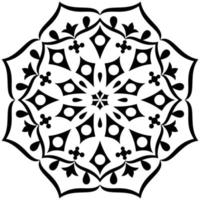 ornement circulaire abstrait mandala ethnique. symbole du soleil stylisé. vecteur