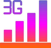 conception d'icône vectorielle 3g vecteur