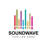 logo d'onde sonore et modèle d'icône de vecteur de tonalité sonore produit de marque de musique