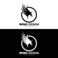 logo d'ailes, logo de phoenix, vecteur d'aile d'oiseau, illustration de modèle, conception de marque d'aile