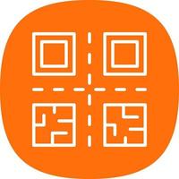 conception d'icône de vecteur de code qr