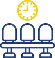 conception d'icône de vecteur de salle d'attente