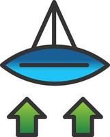 conception d'icône de vecteur de lentille convexe