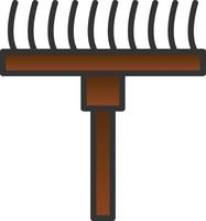 conception d'icône de vecteur de râteau