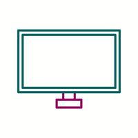 icône de ligne vectorielle tv unique vecteur