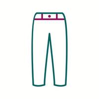 icône de ligne vectorielle de pantalon unique vecteur