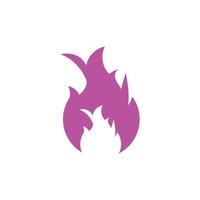 eps10 vecteur rose feu flamme abstrait art solide icône ou logo isolé sur fond blanc. symbole de flamme brûlante dans un style moderne et plat simple pour la conception de votre site Web et votre application mobile