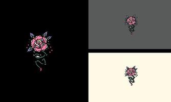 fleurs roses rose conception d'illustration vectorielle vecteur