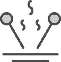 conception d'icône vectorielle de bâtons d'encens vecteur
