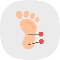 conception d'icône vectorielle d'acupuncture des pieds vecteur