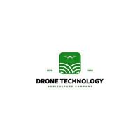 logo de drone pour l'agriculture. avenir de l'agriculture et du concept d'élevage. arrosage par hélicoptère. technologie agricole des drones. vecteur