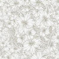 fond floral gris abstrait sans couture avec des feuilles vecteur