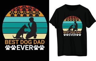 conception de t-shirt de chien vecteur