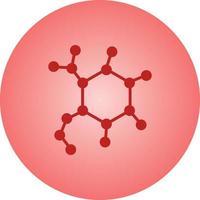 icône de glyphe de vecteur de belles molécules