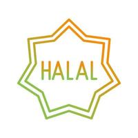 icône de vecteur halal