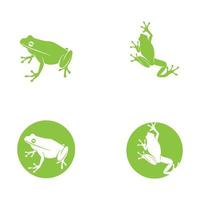 grenouille logo modèle vecteur icône illustration