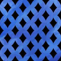 un simple motif losange avec une texture aquarelle bleue. illustration vectorielle. vecteur