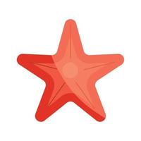 étoile de mer rouge vecteur