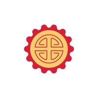 l'icône du thème du nouvel an chinois convient à des ornements supplémentaires vecteur