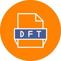 icône de format de fichier dft vecteur