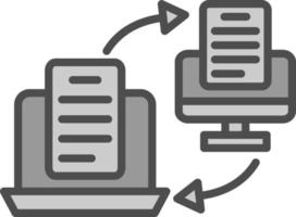 conception d'icône vectorielle de transfert en ligne vecteur