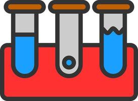 conception d'icônes vectorielles de tubes à essai vecteur