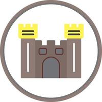 conception d'icône de vecteur de porte de château