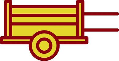 conception d'icône de vecteur de chariot en bois