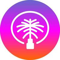 conception d'icône vectorielle palm jumeirah vecteur
