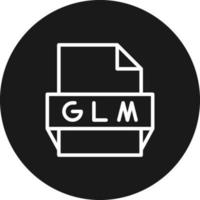 icône de format de fichier glm vecteur