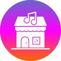 conception d'icône vectorielle de magasin de musique vecteur