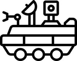 icône de ligne pour rover vecteur
