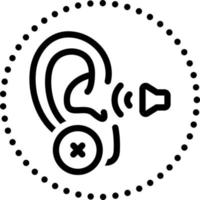 icône de la ligne pour les sourds vecteur