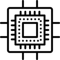 icône de ligne pour les processeurs vecteur